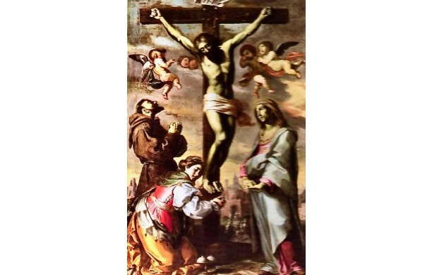 Crocifisso con la Vergine, San Francesco e Sant'Agata