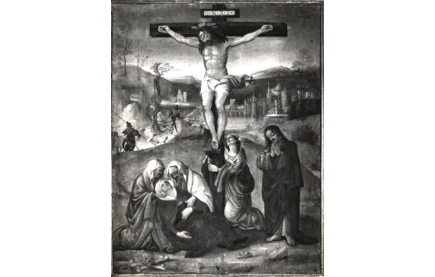 Crocifissione di Cristo e svenimento della Madonna