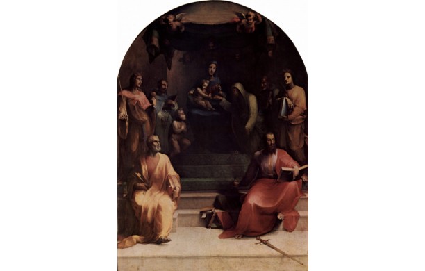Il matrimonio mistico di S. Caterina da Siena con un cristiano