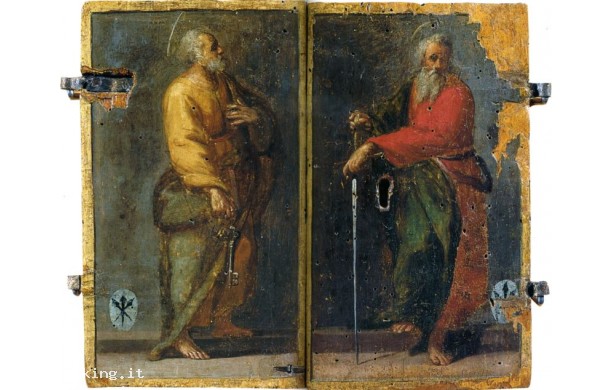 Sportelli di un ciborio: San Pietro e San Paolo